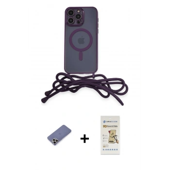 MARSİLYAN™- iPhone 12 Pro Max Kılıf Eksen Özel Seri - Siyah Mat Seramik Nano Ekran Koruyucu + Metal Kamera Lens Koruma Cam - GD