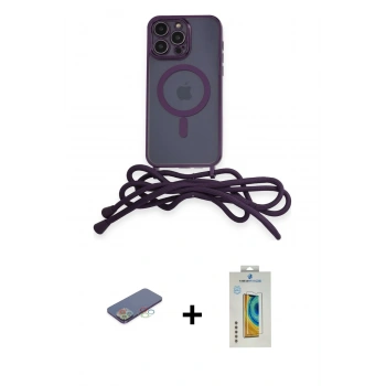 MARSİLYAN™- iPhone 12 Pro Max Kılıf Eksen Özel Seri - Siyah Polymer Nano Ekran Koruyucu + Renkli Kamera Lens Koruma Cam - MI