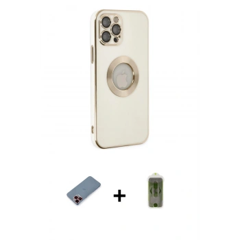 MARSİLYAN™- iPhone 12 Pro Max Kılıf İz Form Serisi - Siyah Joko Magic 5D Hayalet Cam + Metal Kamera Lens Koruma Cam - KI