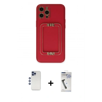 MARSİLYAN™- iPhone 12 Pro Max Kılıf Kozmos Minimal Prime - Şeffaf Uv Polymer Nano Ekran Koruyucu + Shine Kamera Lens - LT