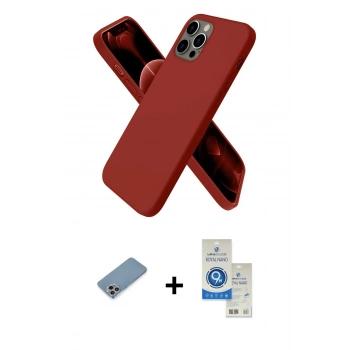 MARSİLYAN™- iPhone 12 Pro Max Kılıf Kozmos Yansıma Özel Seri - Şeffaf Royal Nano Ekran Koruyucu + Shine Kamera Lens Koruma Cam - GI