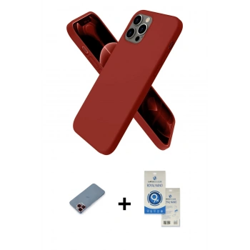 MARSİLYAN™- iPhone 12 Pro Max Kılıf Kozmos Yansıma Özel Seri - Şeffaf Royal Nano Ekran Koruyucu + Metal Kamera Lens Koruma Cam - KI