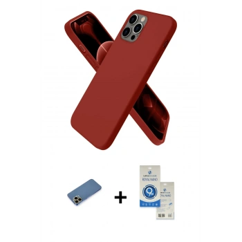 MARSİLYAN™- iPhone 12 Pro Max Kılıf Kozmos Yansıma Özel Seri - Şeffaf Royal Nano Ekran Koruyucu + Shine Kamera Lens Koruma Cam - GD