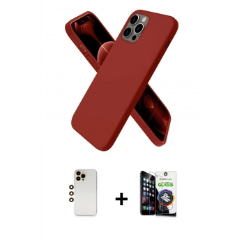MARSİLYAN™- iPhone 12 Pro Max Kılıf Kozmos Yansıma Özel Seri - Şeffaf Temperli Cam Ekran Koruyucu + Shine Kamera Lens - GD