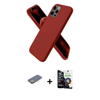 MARSİLYAN™- iPhone 12 Pro Max Kılıf Kozmos Yansıma Özel Seri - Şeffaf Temperli Cam Ekran Koruyucu + Renkli Kamera Lens Koruma Cam - SI