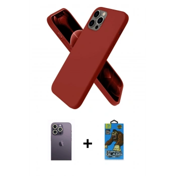 MARSİLYAN™- iPhone 12 Pro Max Kılıf Kozmos Yansıma Özel Seri - Siyah 18D Cam Ekran Koruyucu + Neon Fosforlu Kamera Lens - BZ