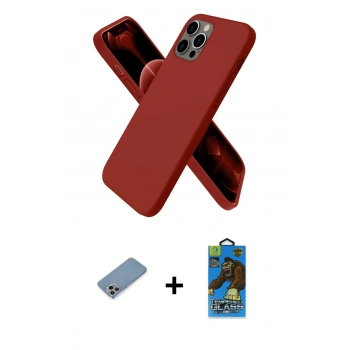 MARSİLYAN™- iPhone 12 Pro Max Kılıf Kozmos Yansıma Özel Seri - Siyah 18D Cam Ekran Koruyucu + Shine Kamera Lens Koruma Cam - GI