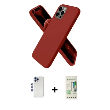 MARSİLYAN™- iPhone 12 Pro Max Kılıf Kozmos Yansıma Özel Seri - Siyah 20D Premium Cam Ekran Koruyucu + Shine Kamera Lens - LT