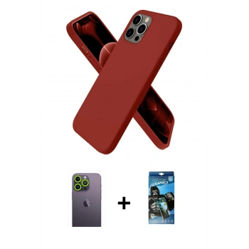 MARSİLYAN™- iPhone 12 Pro Max Kılıf Kozmos Yansıma Özel Seri - Siyah 34D Izgaralı Cam + Neon Fosforlu Kamera Lens - YL