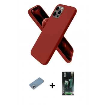 MARSİLYAN™- iPhone 12 Pro Max Kılıf Kozmos Yansıma Özel Seri - Siyah 360 Mat Full Body Arka Koruyucu + Shine Kamera Lens Koruma Cam - GS