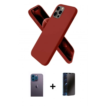MARSİLYAN™- iPhone 12 Pro Max Kılıf Kozmos Yansıma Özel Seri - Siyah 3D Antistatik Hayalet Cam Ekran Koruyucu + Neon Fosforlu Kamera Lens - MI