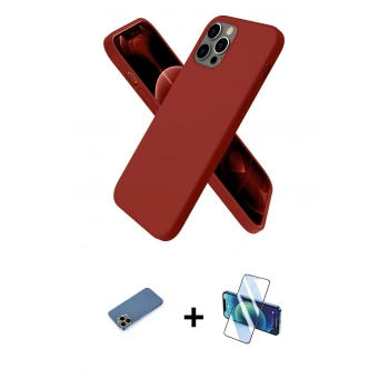 MARSİLYAN™- iPhone 12 Pro Max Kılıf Kozmos Yansıma Özel Seri - Siyah 3D Antistatik Seramik Nano Ekran Koruyucu + Shine Kamera Lens Koruma Cam - GD