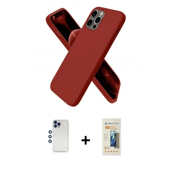MARSİLYAN™- iPhone 12 Pro Max Kılıf Kozmos Yansıma Özel Seri - Siyah 6D Mat Seramik Hayalet Nano Ekran Koruyucu + Shine Kamera Lens - LT