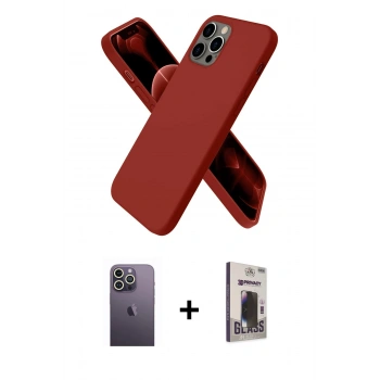 MARSİLYAN™- iPhone 12 Pro Max Kılıf Kozmos Yansıma Özel Seri - Siyah Bilvis Hayalet Cam Ekran Koruyucu + Neon Fosforlu Kamera Lens - BZ