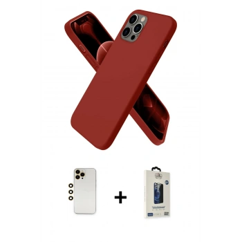 MARSİLYAN™- iPhone 12 Pro Max Kılıf Kozmos Yansıma Özel Seri - Siyah Bilvis Hayalet Cam Ekran Koruyucu + Shine Kamera Lens - GD