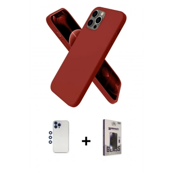 MARSİLYAN™- iPhone 12 Pro Max Kılıf Kozmos Yansıma Özel Seri - Siyah Bilvis Hayalet Cam Ekran Koruyucu + Shine Kamera Lens - LT