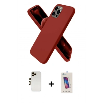 MARSİLYAN™- iPhone 12 Pro Max Kılıf Kozmos Yansıma Özel Seri - Siyah Joko 5D Cam + Shine Kamera Lens - GD