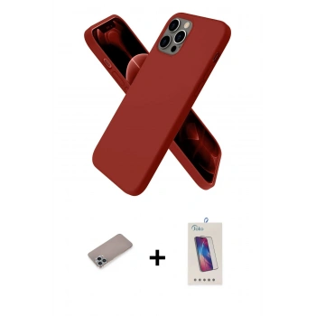 MARSİLYAN™- iPhone 12 Pro Max Kılıf Kozmos Yansıma Özel Seri - Siyah Joko 5D Cam + Shine Kamera Lens Koruma Cam - SABE