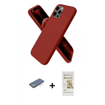 MARSİLYAN™- iPhone 12 Pro Max Kılıf Kozmos Yansıma Özel Seri - Siyah Mat Seramik Nano Ekran Koruyucu + Renkli Kamera Lens Koruma Cam - YL