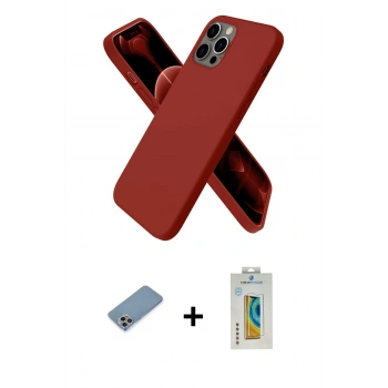MARSİLYAN™- iPhone 12 Pro Max Kılıf Kozmos Yansıma Özel Seri - Siyah Polymer Nano Ekran Koruyucu + Shine Kamera Lens Koruma Cam - GI