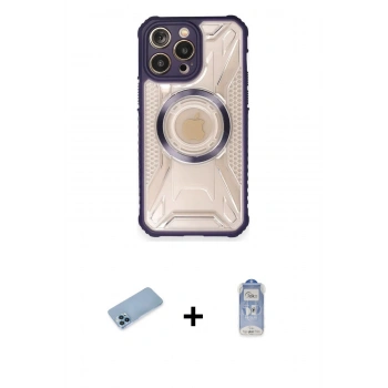 MARSİLYAN™- iPhone 12 Pro Max Kılıf Kutup Modern - Siyah Joko Magic 5D Cam + Shine Kamera Lens Koruma Cam - MI