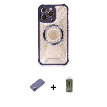 MARSİLYAN™- iPhone 12 Pro Max Kılıf Kutup Modern - Siyah Joko Magic 5D Hayalet Cam + Metal Kamera Lens Koruma Cam - GD