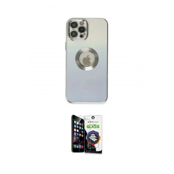 MARSİLYAN™- iPhone 12 Pro Max Kılıf Kutup Yansıma Özel Seri - Şeffaf Temperli Cam Ekran Koruyucu