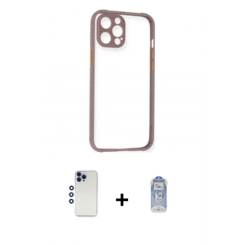 MARSİLYAN™- iPhone 12 Pro Max Kılıf Nova Asil Özel Seri - Siyah Joko Magic 5D Cam + Shine Kamera Lens - LT