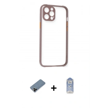 MARSİLYAN™- iPhone 12 Pro Max Kılıf Nova Asil Özel Seri - Siyah Joko Magic 5D Cam + Shine Kamera Lens Koruma Cam - SH