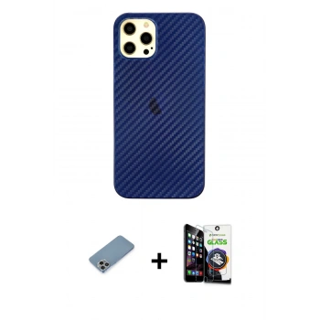 MARSİLYAN™- iPhone 12 Pro Max Kılıf Nova Çizgi - Şeffaf Temperli Cam Ekran Koruyucu + Shine Kamera Lens Koruma Cam - GI