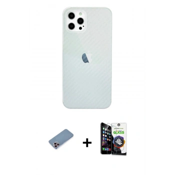 MARSİLYAN™- iPhone 12 Pro Max Kılıf Nova Çizgi - Şeffaf Temperli Cam Ekran Koruyucu + Shine Kamera Lens Koruma Cam - PE