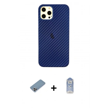MARSİLYAN™- iPhone 12 Pro Max Kılıf Nova Çizgi - Siyah Joko Magic 5D Cam + Shine Kamera Lens Koruma Cam - GI