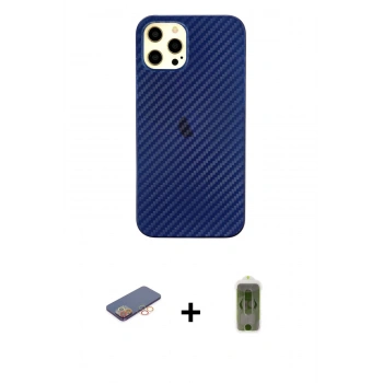 MARSİLYAN™- iPhone 12 Pro Max Kılıf Nova Çizgi - Siyah Joko Magic 5D Hayalet Cam + Renkli Kamera Lens Koruma Cam - TU