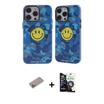MARSİLYAN™- iPhone 12 Pro Max Kılıf Nova Doku Koleksiyonu - Şeffaf Temperli Cam Ekran Koruyucu + Shine Kamera Lens Koruma Cam - SABE