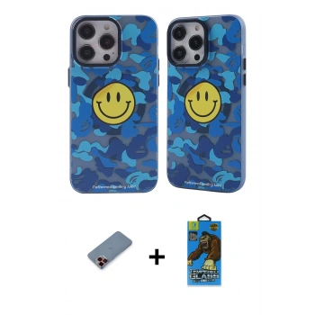 MARSİLYAN™- iPhone 12 Pro Max Kılıf Nova Doku Koleksiyonu - Siyah 18D Cam Ekran Koruyucu + Metal Kamera Lens Koruma Cam - KI