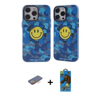 MARSİLYAN™- iPhone 12 Pro Max Kılıf Nova Doku Koleksiyonu - Siyah 18D Cam Ekran Koruyucu + Renkli Kamera Lens Koruma Cam - TU