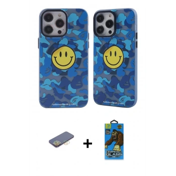 MARSİLYAN™- iPhone 12 Pro Max Kılıf Nova Doku Koleksiyonu - Siyah 18D Cam Ekran Koruyucu + Renkli Kamera Lens Koruma Cam - SI