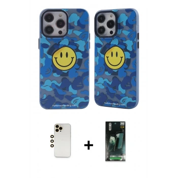 MARSİLYAN™- iPhone 12 Pro Max Kılıf Nova Doku Koleksiyonu - Siyah 360 Mat Full Body Arka Koruyucu + Shine Kamera Lens - GD