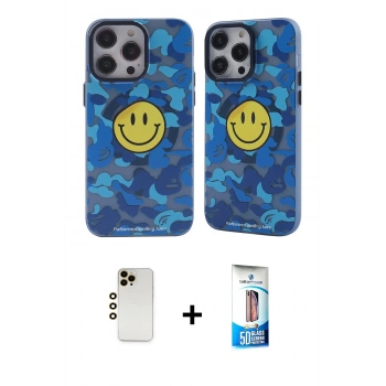 MARSİLYAN™- iPhone 12 Pro Max Kılıf Nova Doku Koleksiyonu - Siyah 5D Eko Cam Ekran Koruyucu + Shine Kamera Lens - GD