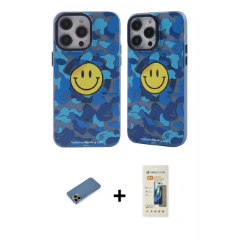MARSİLYAN™- iPhone 12 Pro Max Kılıf Nova Doku Koleksiyonu - Siyah 6D Mat Seramik Hayalet Nano Ekran Koruyucu + Shine Kamera Lens Koruma Cam - GD