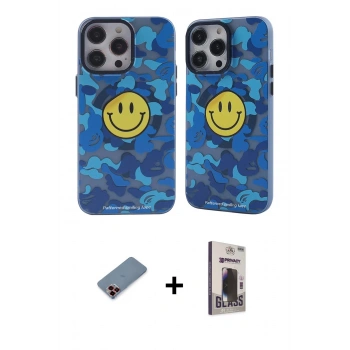 MARSİLYAN™- iPhone 12 Pro Max Kılıf Nova Doku Koleksiyonu - Siyah Bilvis Hayalet Cam Ekran Koruyucu + Metal Kamera Lens Koruma Cam - KI