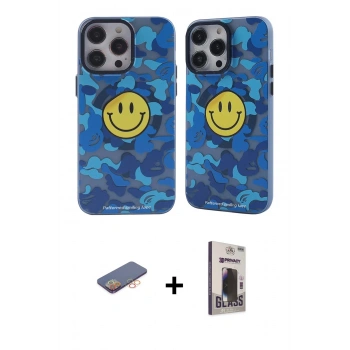 MARSİLYAN™- iPhone 12 Pro Max Kılıf Nova Doku Koleksiyonu - Siyah Bilvis Hayalet Cam Ekran Koruyucu + Renkli Kamera Lens Koruma Cam - TU