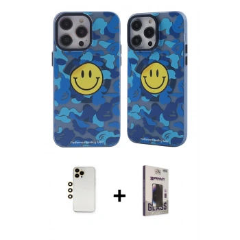 MARSİLYAN™- iPhone 12 Pro Max Kılıf Nova Doku Koleksiyonu - Siyah Bilvis Hayalet Cam Ekran Koruyucu + Shine Kamera Lens - GD