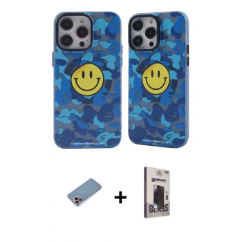 MARSİLYAN™- iPhone 12 Pro Max Kılıf Nova Doku Koleksiyonu - Siyah Bilvis Hayalet Cam Ekran Koruyucu + Shine Kamera Lens Koruma Cam - PE
