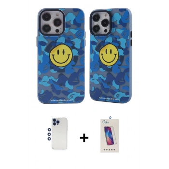 MARSİLYAN™- iPhone 12 Pro Max Kılıf Nova Doku Koleksiyonu - Siyah Joko 5D Cam + Shine Kamera Lens - LT