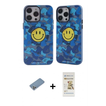 MARSİLYAN™- iPhone 12 Pro Max Kılıf Nova Doku Koleksiyonu - Siyah Mat Seramik Nano Ekran Koruyucu + Shine Kamera Lens Koruma Cam - GS