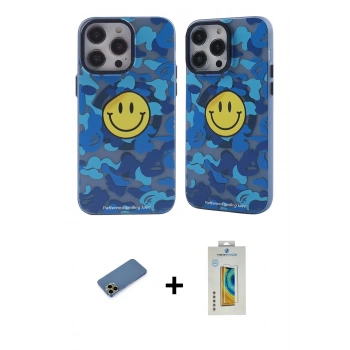 MARSİLYAN™- iPhone 12 Pro Max Kılıf Nova Doku Koleksiyonu - Siyah Polymer Nano Ekran Koruyucu + Shine Kamera Lens Koruma Cam - GD