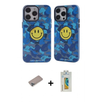 MARSİLYAN™- iPhone 12 Pro Max Kılıf Nova Doku Koleksiyonu - Siyah Polymer Nano Ekran Koruyucu + Shine Kamera Lens Koruma Cam - SABE