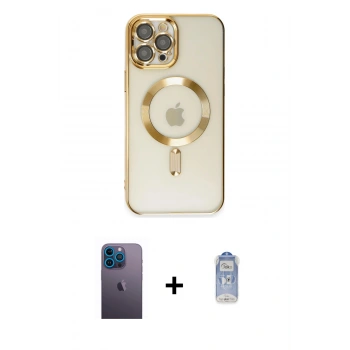 MARSİLYAN™- iPhone 12 Pro Max Kılıf Nova Işık Özel Seri - Siyah Joko Magic 5D Cam + Neon Fosforlu Kamera Lens - MI