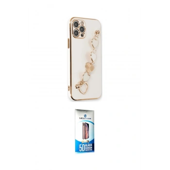 MARSİLYAN™- iPhone 12 Pro Max Kılıf Nova Işık Prime - Siyah 5D Eko Cam Ekran Koruyucu
